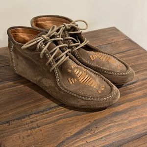 Joie suede moccasin style lace up ankle boots-size 38.5